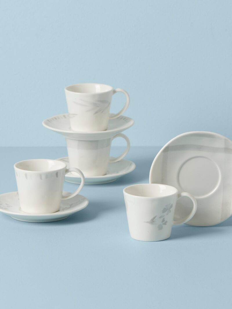 Oyster Bay 8-Piece Espresso Cup & Saucer Set